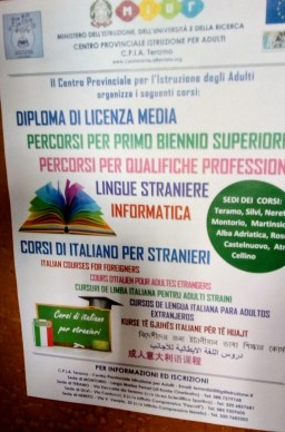 poster for italian lessons